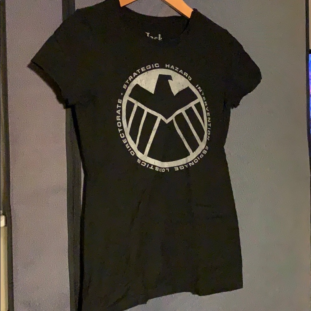 Marvel SHIELD Black Graphic T-Shirt